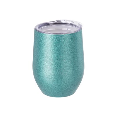 Vaso vinero de acero inoxidable de 12 Oz escarchado celeste