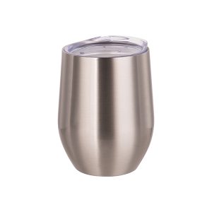 Vaso vinero de acero inoxidable de 12 Oz plateado