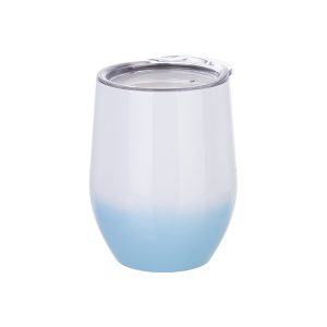 Vaso vinero de acero inoxidable de 12 Oz degradado celeste