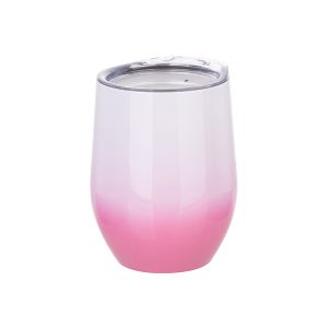 Vaso vinero de acero inoxidable de 12 Oz degradado rosado