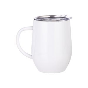 Vaso vinero con asa de 10 Oz blanco
