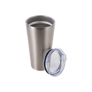 Vaso de acero inoxidable de 16 Oz plateado
