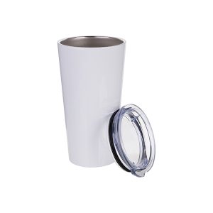 Vaso de acero inoxidable de 16 Oz blanco