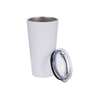 Vaso de acero inoxidable de 16 Oz blanco