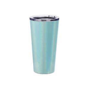 Vaso de acero inoxidable de 16 Oz tornasol escarchado celeste