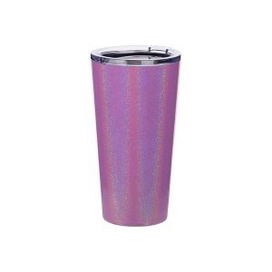 Vaso de acero inoxidable de 16 Oz tornasol escarchado morado