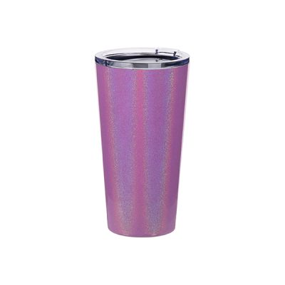 Vaso de acero inoxidable de 16 Oz tornasol escarchado morado