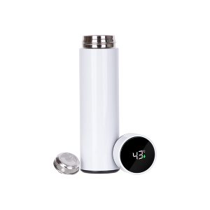 Vaso skinny de acero inoxidable de 16 Oz indicador temperatura blanco