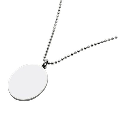 Collar con digen  con forma ovalada sublimable 