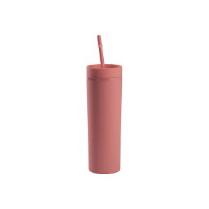 Vaso plástico skinny rosado claro