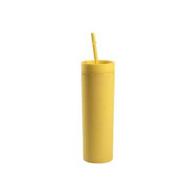 Vaso plástico skinny amarillo