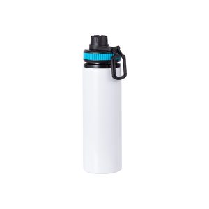 Botella deportiva de aluminio sublimable con aros de colores, 28oz