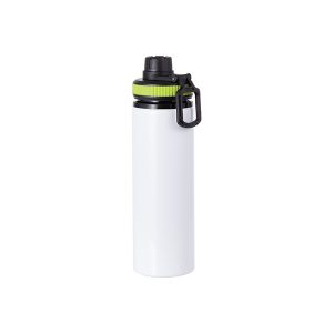 Botella deportiva de aluminio sublimable con aros de colores, 28oz