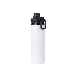 Botella deportiva de aluminio sublimable con aros de colores, 28oz