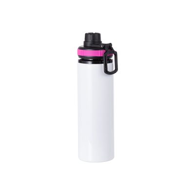 Botella deportiva de aluminio sublimable con aros de colores, 28oz