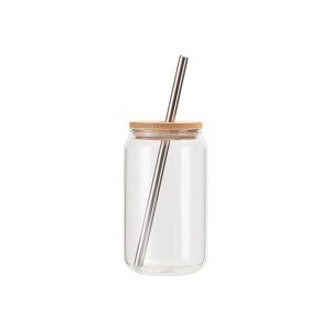 Vaso de vidrio transparente sublimable, 13oz