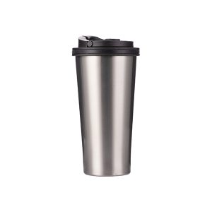 Vaso de acero inoxidable sublimable con tapa y agarradero, 16oz