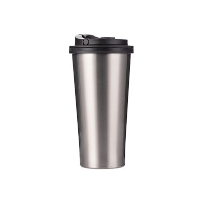 Vaso de acero inoxidable sublimable con tapa y agarradero, 16oz