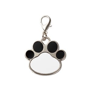 Placa para mascotas sublimable - Huellita negro