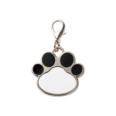 Placa para mascotas sublimable - Huellita negro