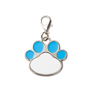 Placa para mascotas sublimable - Huellita celeste