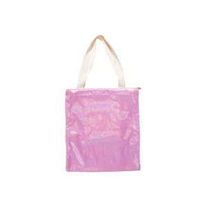Bolsa tote glitter sublimable - 34x37cm, Rosado