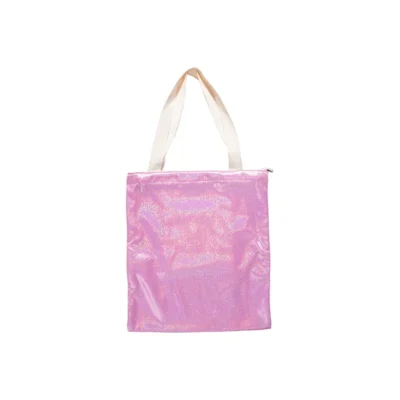 Bolsa tote glitter sublimable - 34x37cm, Rosado