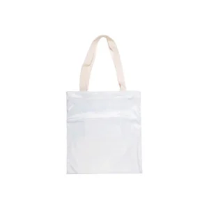 Bolsa tote glitter sublimable - 34x37cm, Blanco