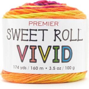 Lana Acrílica Sweet Roll Vivid - Lava Lamp